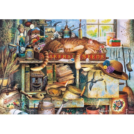 Schmidt Spiele 59992 Remington, der Gärtner, Charles Wysocki Puzzle 1.000 Teile