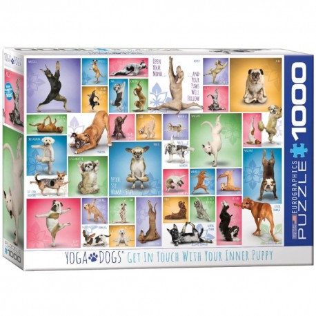 EuroGraphics Puzzle Yoga Hunde 1000 Teile