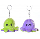 Wende Oktopus Plüsch Schlüsselanhänger 10cm, 6-fach sortiert