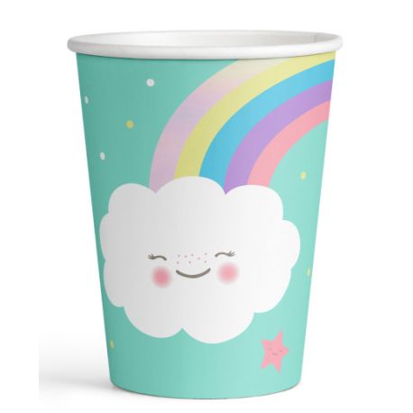 8 Becher Rainbow & Cloud