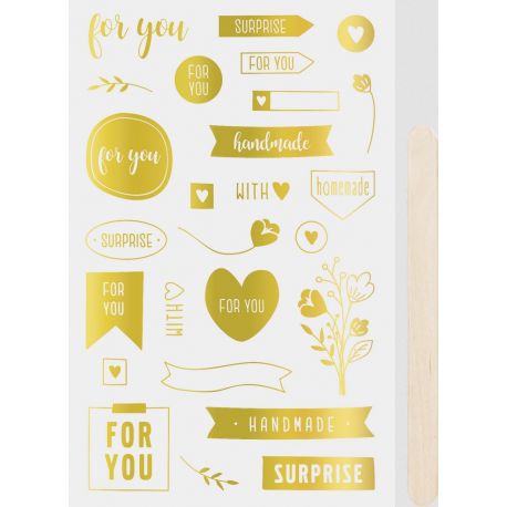 Rubbelsticker For you,gold