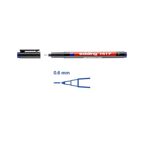 e-141 F permanent pen blau