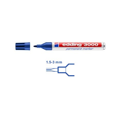 e-3000 perm.marker, blau