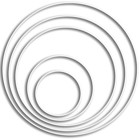 Drahtring 25cm weiß