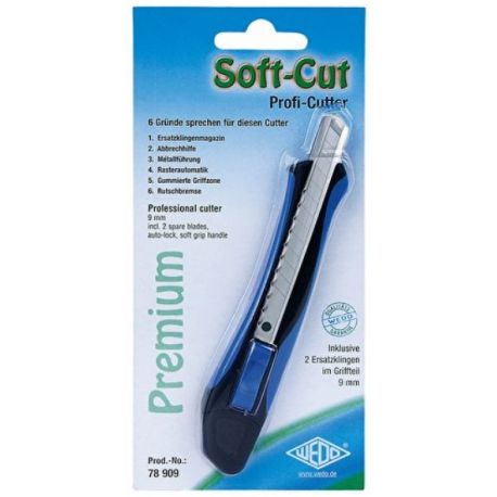 Cutter Softgrip 9mm blau