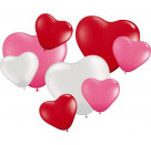 8 Herzballons, sortiert