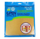 Open Bricks Baseplates 32x32 desert sand, 2 Stück