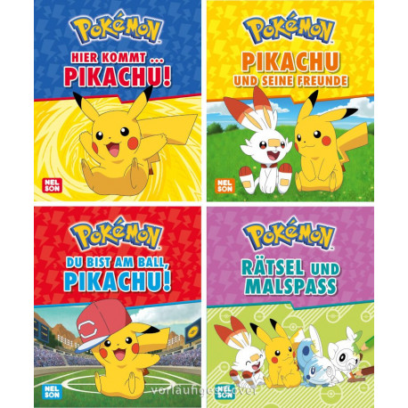 Nelson Mini-Bücher: Pokémon: Pikachu 1-4 sortiert ( 1 Stück)
