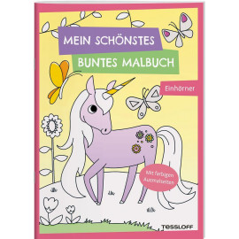 Mein schönstes buntes Malbuch. Einhörner