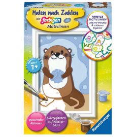 Ravensburger Malen nach Zahlen 20291 - Fröhlicher Otter - Kinder ab 7 Jahren