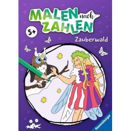 Ravensburger Malen nach Zahlen ab 5 Jahren Zauberwald - 24 Motive - Malheft für Kinder - Nummerierte