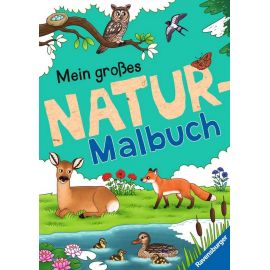 Ravensburger Mein großes Natur-Malbuch - heimische Waldtiere, Meerestiere, Vögel und Pflanzen zum Au