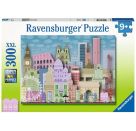 Ravensburger Kinderpuzzle - 13355 Buntes Europa - 300 Teile Puzzle für Kinder ab 9 Jahren