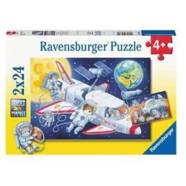 Ravensburger Kinderpuzzle - 05665 Reise durch den Weltraum - 2x24 Teile Puzzle für Kinder ab 4 Jahre