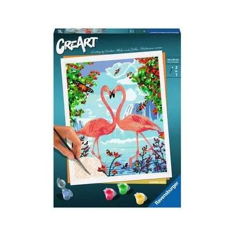 Ravensburger Malen nach Zahlen 28991 – Flamingo Love – ab 12 Jahren