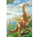 Schmidt Spiele Kinderpuzzle Abenteuer mit den Dinosauriern, 3x48 Teile