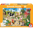 Schmidt Spiele Puzzle Animal Club, Bauernhoftiere, 60 Teile