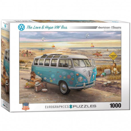 EuroGraphics Puzzle Love & Hope VW Bus 1000 Teile