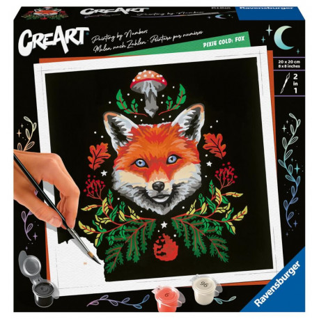 Ravensburger Malen nach Zahlen 23511 – Pixie Cold: Fox – ab 12 Jahren
