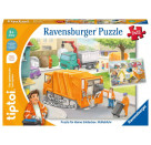 Ravensburger tiptoi Puzzle 00138 Puzzle für kleine Entdecker: Müllabfuhr, Kinderpuzzle ab 3 Jahren,