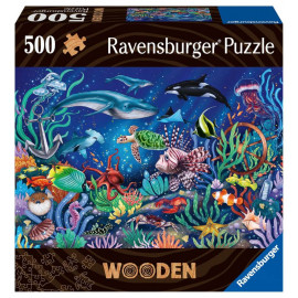 Ravensburger Puzzle 17515 - Unten im Meer - 500 Teile Holzpuzzle für Kinder und Erwachsene ab 14 Jah