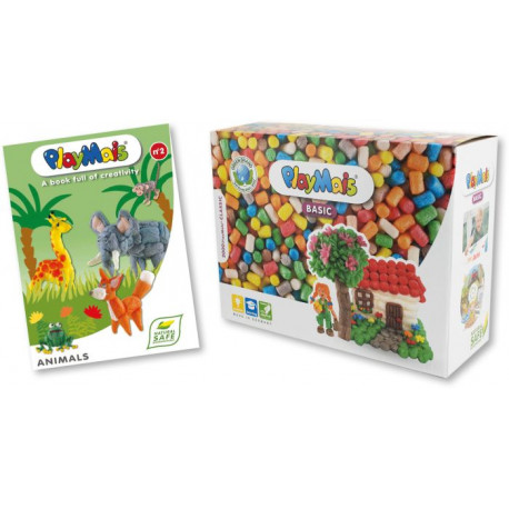 PlayMais® CLASSIC X-Large mit Buch Animals