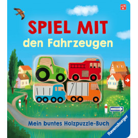 Spiel mit den Fahrzeugen: Mein buntes Holzpuzzle-Buch