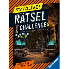 Ravensburger Stay alive! Rätsel-Challenge - Überlebe im Verlies - Rätselbuch für Gaming-Fans ab 8 Ja