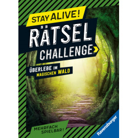Ravensburger Stay alive! Rätsel-Challenge - Überlebe im magischen Wald - Rätselbuch für Gaming-Fans