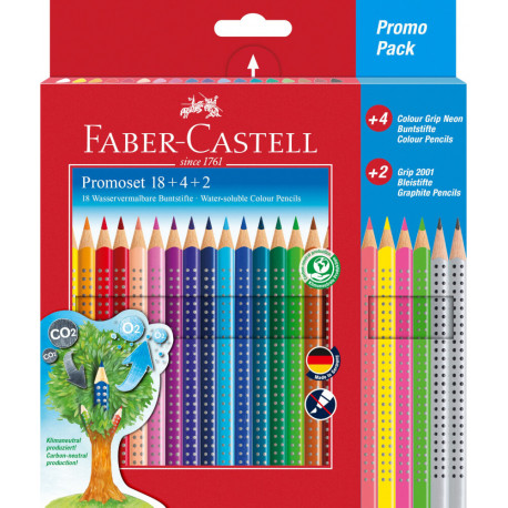Faber-Castell Promotionset Colour Grip 18+4+2 Faber-Castell