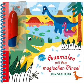 Ausmalen mit dem magischen Pinsel – Dinosaurier