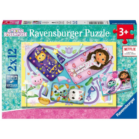 Ravensburger Kinderpuzzle 05709 - Gabby's Dollhouse - 2x12 Teile Gabby's Dollhouse Puzzle für Kinder