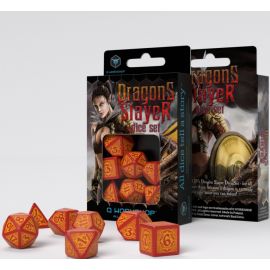 Dragon red-orange Dice Set 7