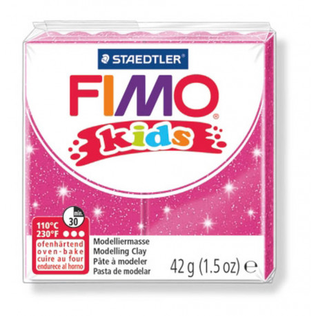 Fimo kids 42g glitter pink