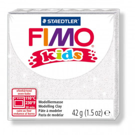 Fimo kids 42g glitter weiß
