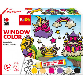Marabu KiDS Window Color Set Prinzessin, 6 x 25 ml