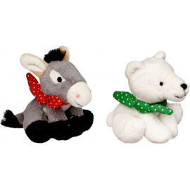 Eisbär & Esel mit Sound  Fröhliche Weihnachten, sort.
