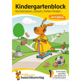 Kindergartenblock ab 4 Jahre - Kombinieren, rätseln, Fehler finden