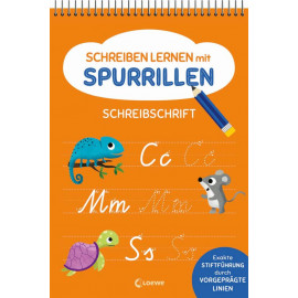 Schreiben lernen mit Spurrillen - Schreibschrift