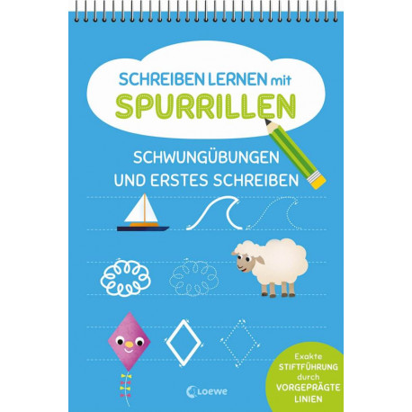 Schreiben lernen mit Spurrillen - Schwungübungen und erstes Schreiben