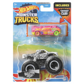 Mattel GRH81 Hot Wheels Monster Trucks 1:64 Die Cast Truck + Car Promo, sortiert