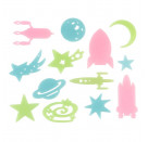 SPACE WANDSTICKER GITD SELBSTKLEBEND