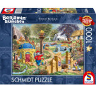 Puzzle KIDDINX Benjamin Blümchen, Ein Tag im Neustädter Zoo 1000Teile