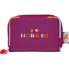 Portmonee - I LOVE HORSES (fuchsia)