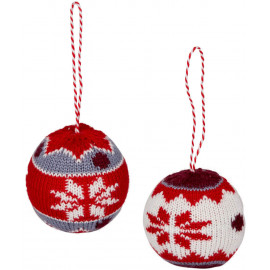 Strickkugel-Anhänger - Dekorative Weihnachten, sortiert (1 Stück)