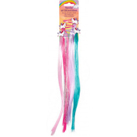 Haarclips mit Glitzersträhnen - Einhorn-Paradies