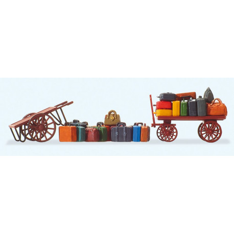 Preiser 17705 H0 2 Wagen. Reisegepäck. 15 lose