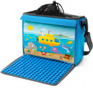 fantifant Baustein-Tasche mit ausklappbarer Bauplatte I Größe L I KOMPATIBEL MIT LEGO DUPLO Tasche i