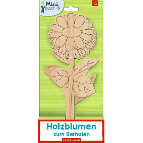 Holzblumen zum Bemalen (Mini-Künstler)