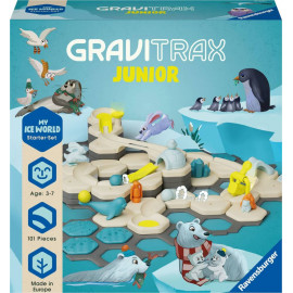 Ravensburger GraviTrax Junior Starter-Set L Ice - Erweiterbare Kugelbahn für Kinder, Murmelbahn aus